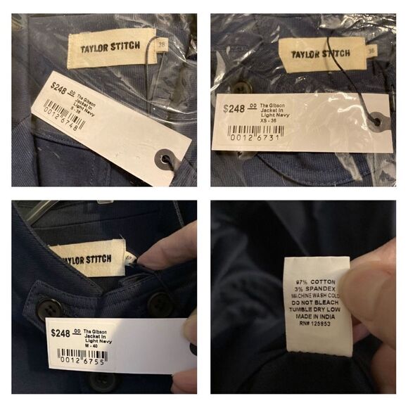 Taylor Stitch The Gibson Jacket Men’s  Variety Sizes In Light Navy Blue NEW - Picture 13 of 14